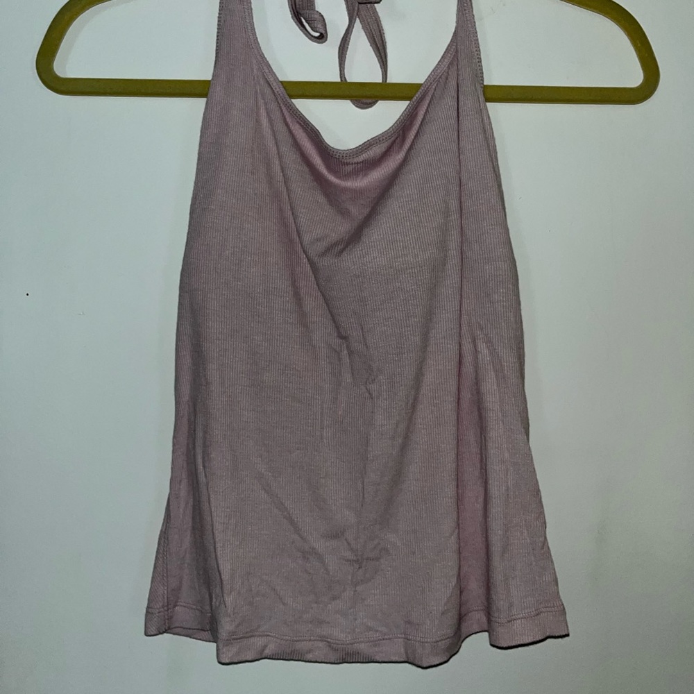 Light purple, rib knitted halter top. Lululemon. Size Small/0.